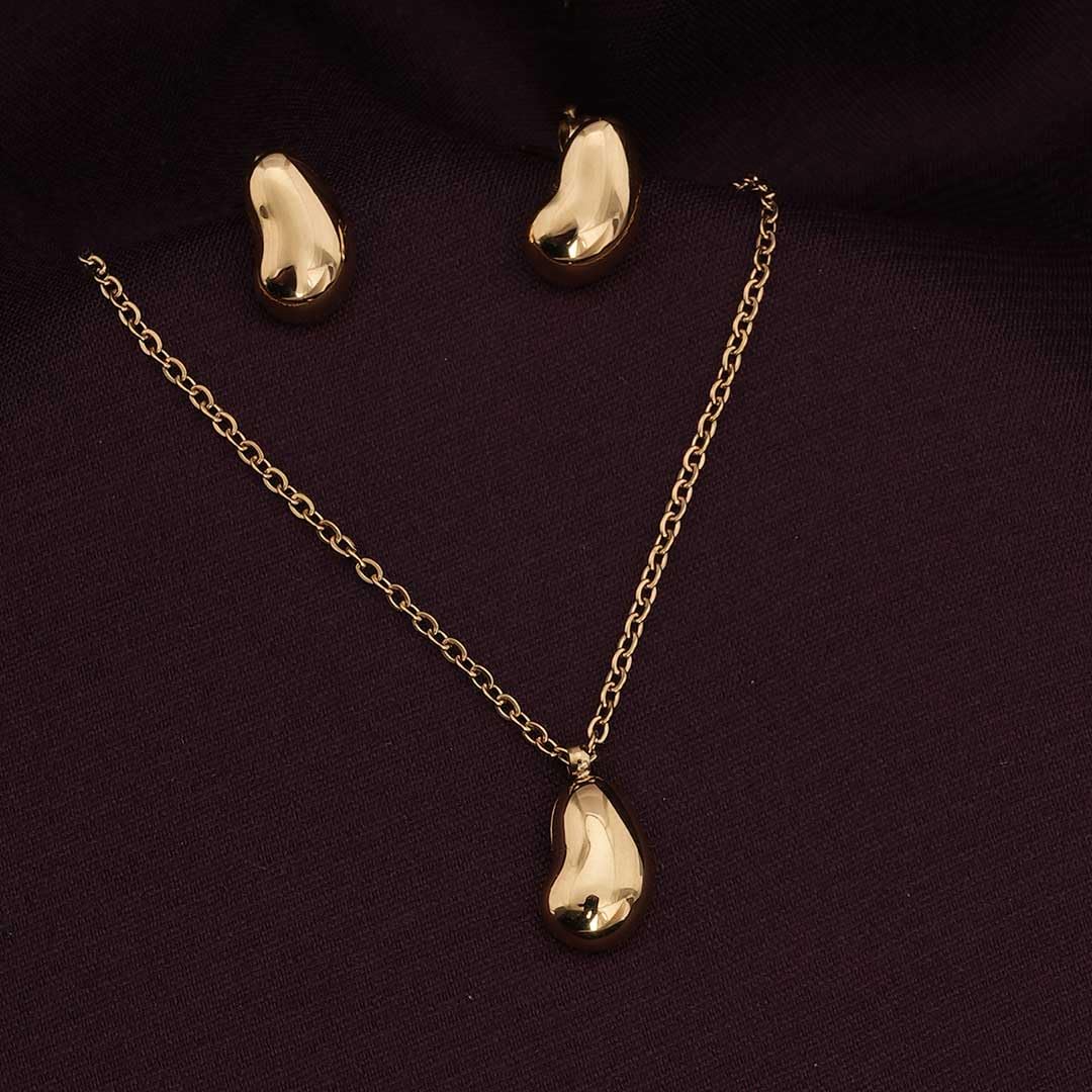 PALMONAS Gold Cashew Jewellery Set for Women