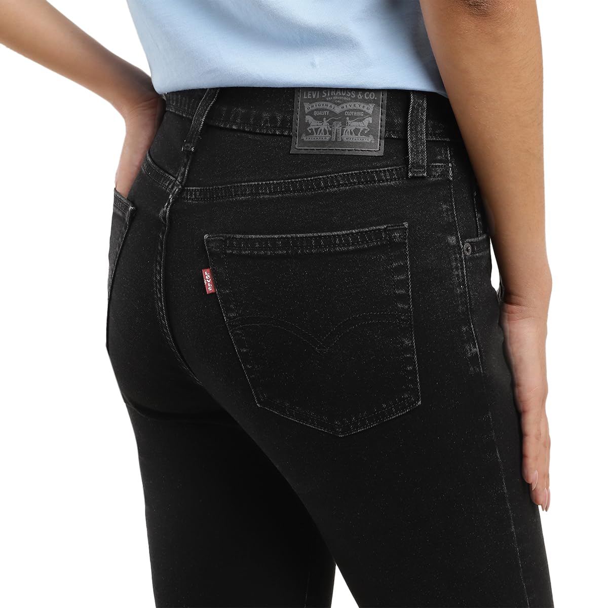 Levi's Women's Straight Jeans (001UF-0020_Black_27)