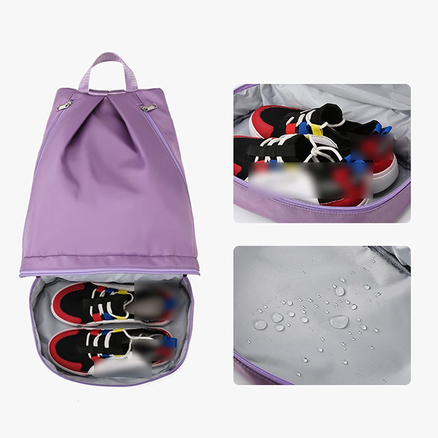 ZARUFT Backpack. Women Oxford Cloth Solid Color Waterproof Shoulder Bag ，Backpack Ladies Swimming Fitness Large Capacity Handbags Knapsack (Color : Hortel�)