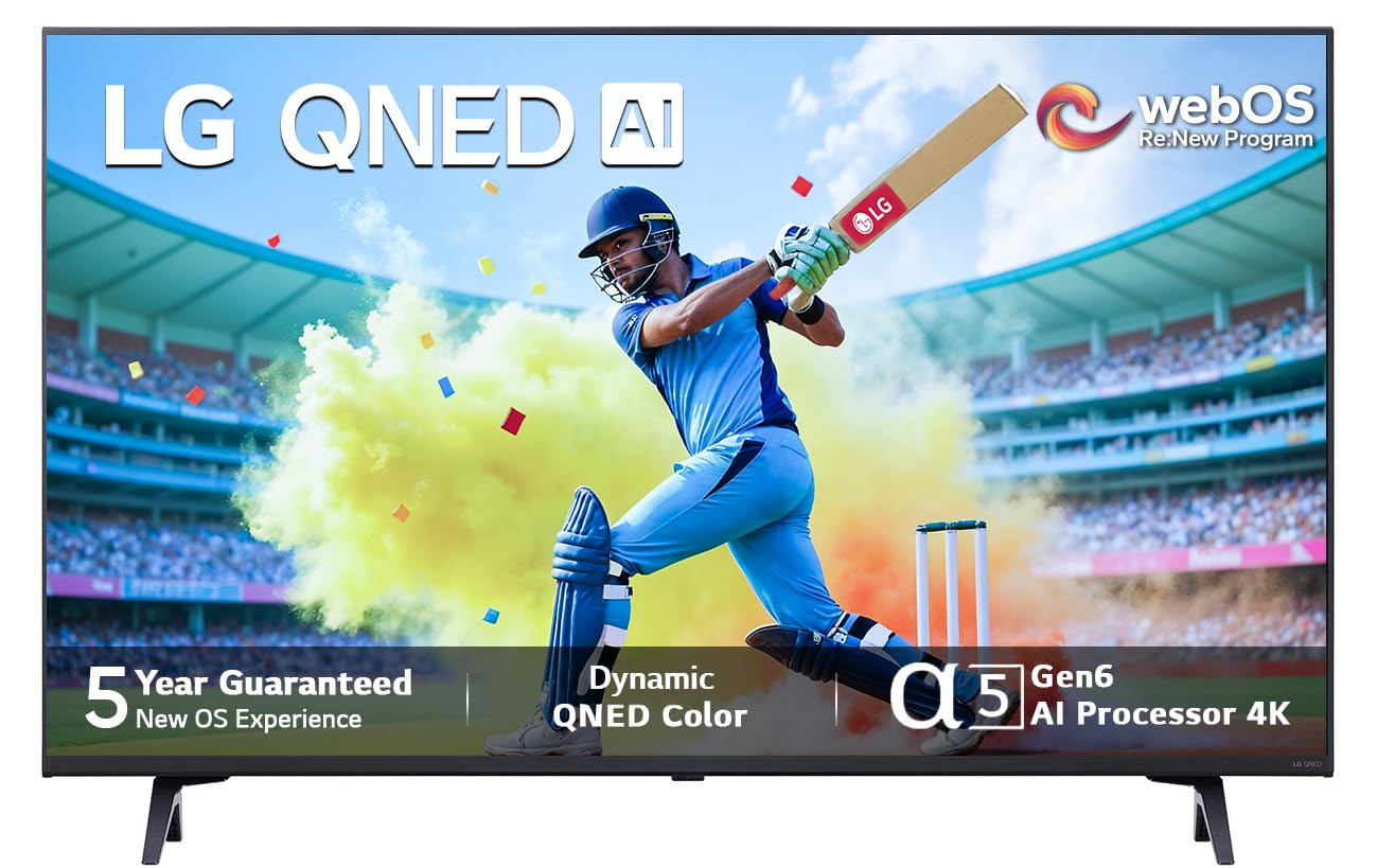 LG 139 cm (55 inches) QNED-75 Year 2024 Edition 4K Ultra HD (3840x2160) Smart WebOS QNED TV 55QNED75SRA (Black)