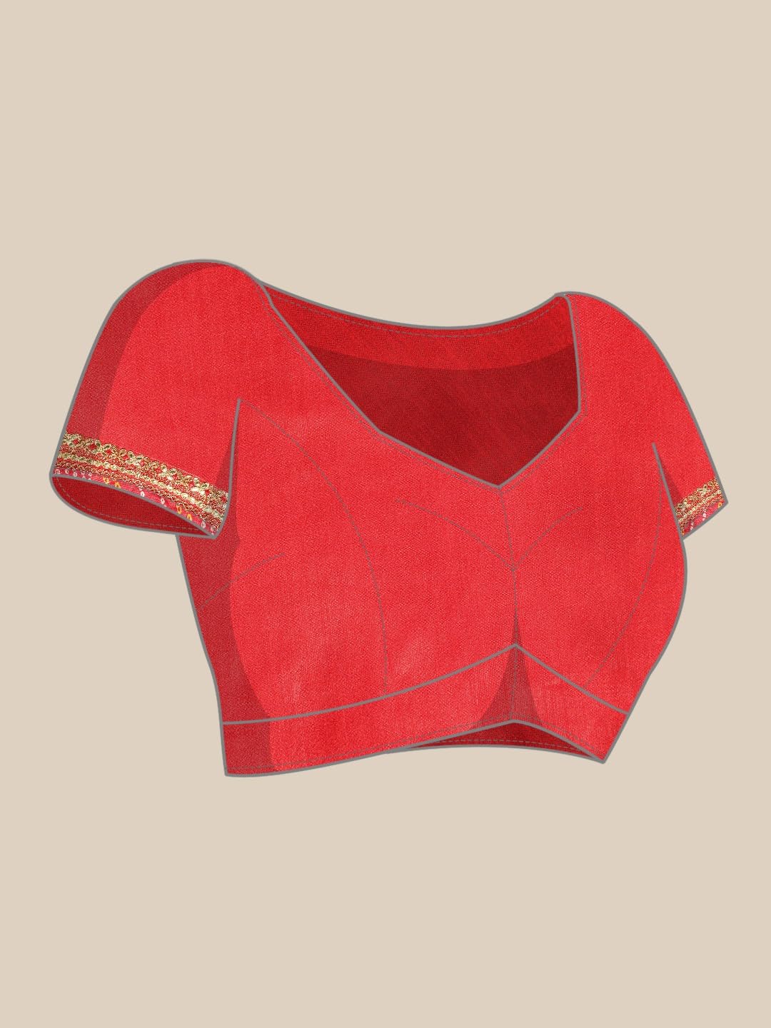 Pandadi Saree Silk Women's Orange Bandhani Saree With Delicate Lace Border&Unstitched Blouse Piece