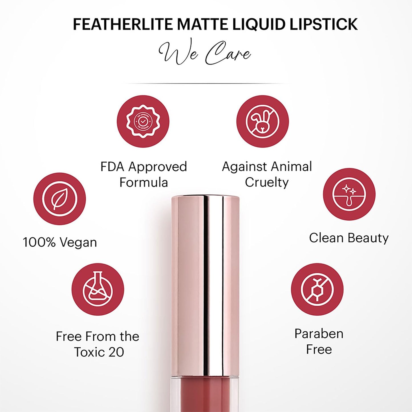 Parul Garg Beauty Featherlite Matte Liquid Lipstick | High-Pigment, Long-Wear & Non-Drying | Lightweight & Transfer-Proof | 100% Vegan & Clean Beauty |Fantasy 84 - Brown Nude| 2.5ml