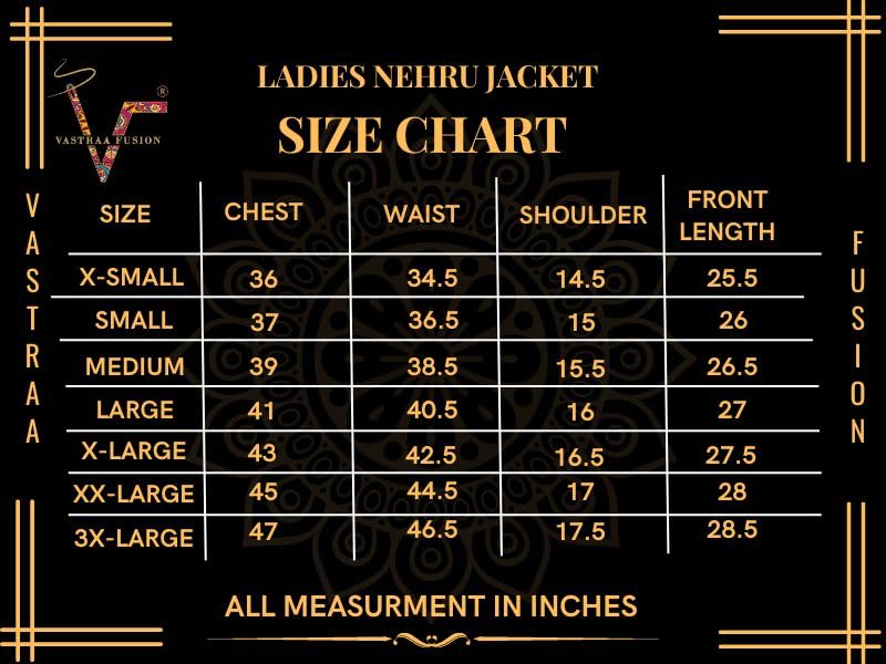Vastraa Fusion Solid Indian Traditional Ethnic Waistcoat Festive Woolen Nehru Jacket for Women(TS1452D-42 Teal Blue)