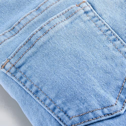 Hopscotch Girls Pure Cotton Denim Jeans in Blue Color for Age (7-8 Years)