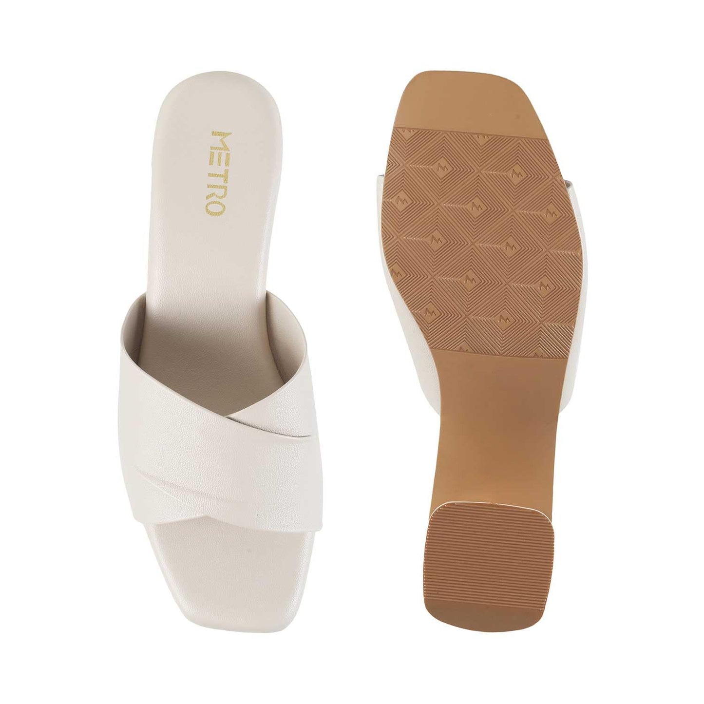 Metro Women's Pink Block Heel Mules UK/5 EU/39 (40-144)