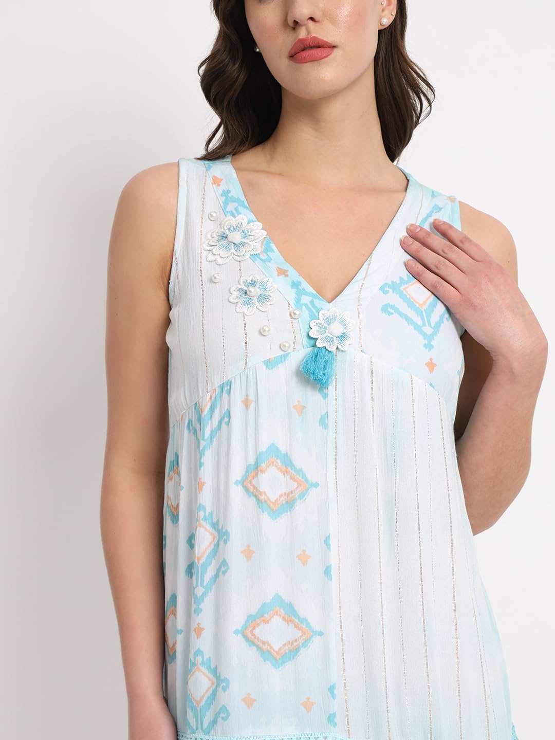 veldress21 Women Dress Short Stylish Beachwear Casual Summer Dress Trendy Collage Regular,Office Collage Wear Multicolor for Girls (L)