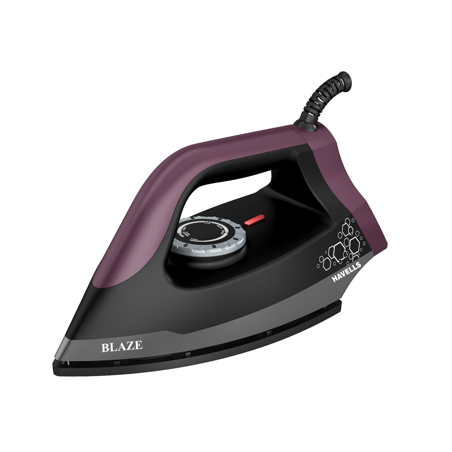 Havells Blaze Dry Iron 2 KG Heavy Weight Dry Iron| 1250W| American Heritage Non-stick Coated Sole Plate For Smooth Gliding & Long Life| Aerodynamic Design| 2 Year Manufacturer Warranty (Black)