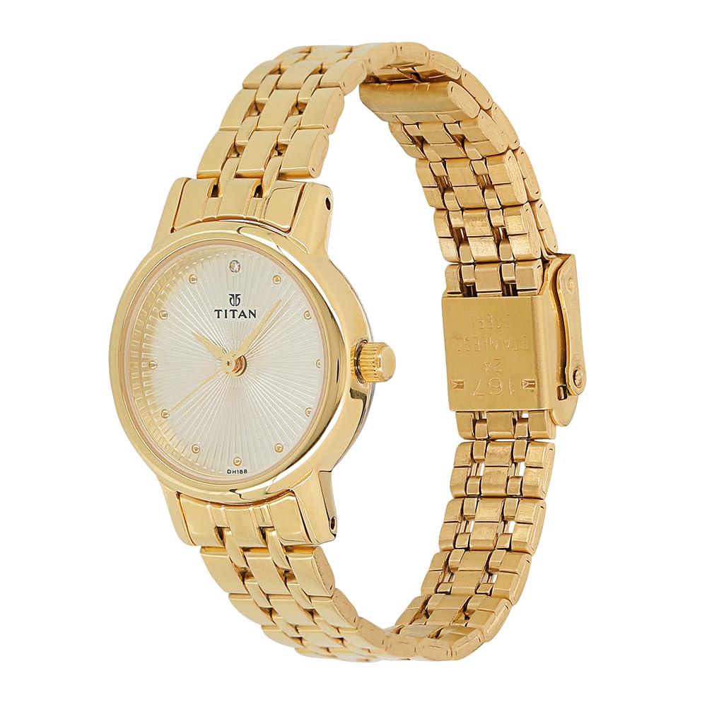 Titan Karishma Revive Analog Champagne Dial Women's Watch 2593YM01/NN2593YM01/NP2593YM01