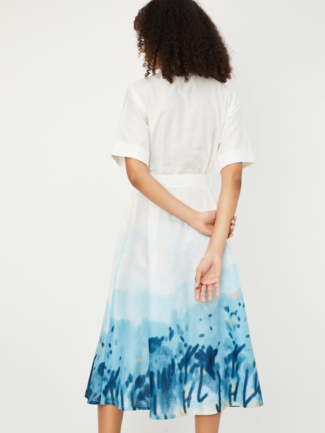 Max Women's Cotton A-Line Below The Knee Dress