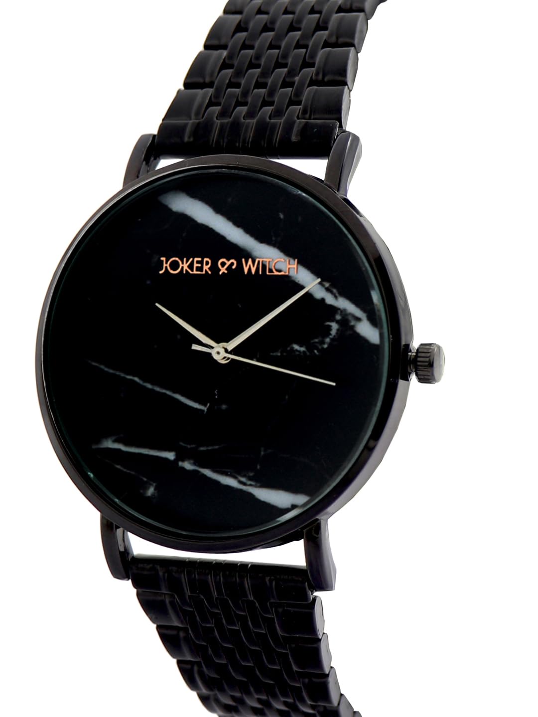 Joker & Witch Lucien Marble DIAL Black Strap Men's Analogue Watch
