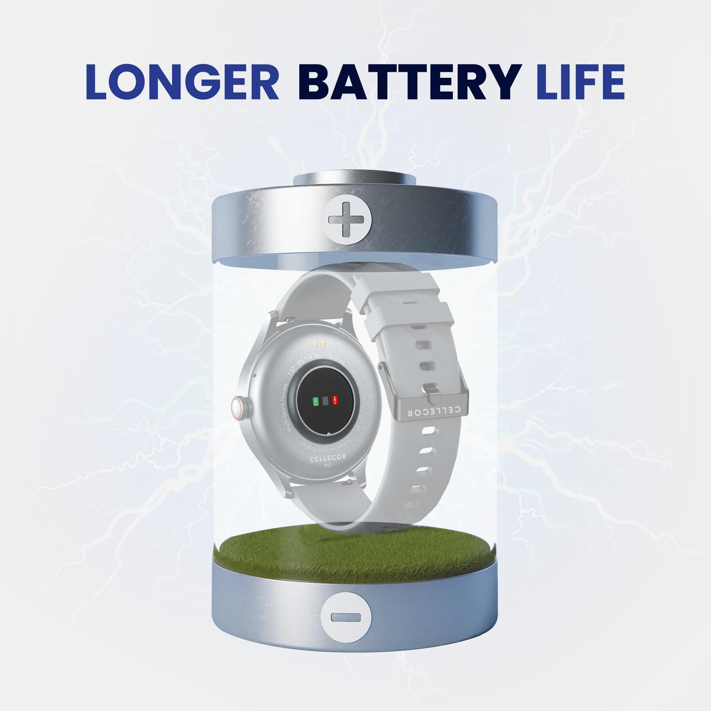 (Refurbished) CELLECOR M3 Air 1.52”Curved IPS HD Display Smart Watch, Bluetooth Calling, Unlimited Watch Faces, 120+ Sports Modes, Health Suite, IP68 Rating (Grey)