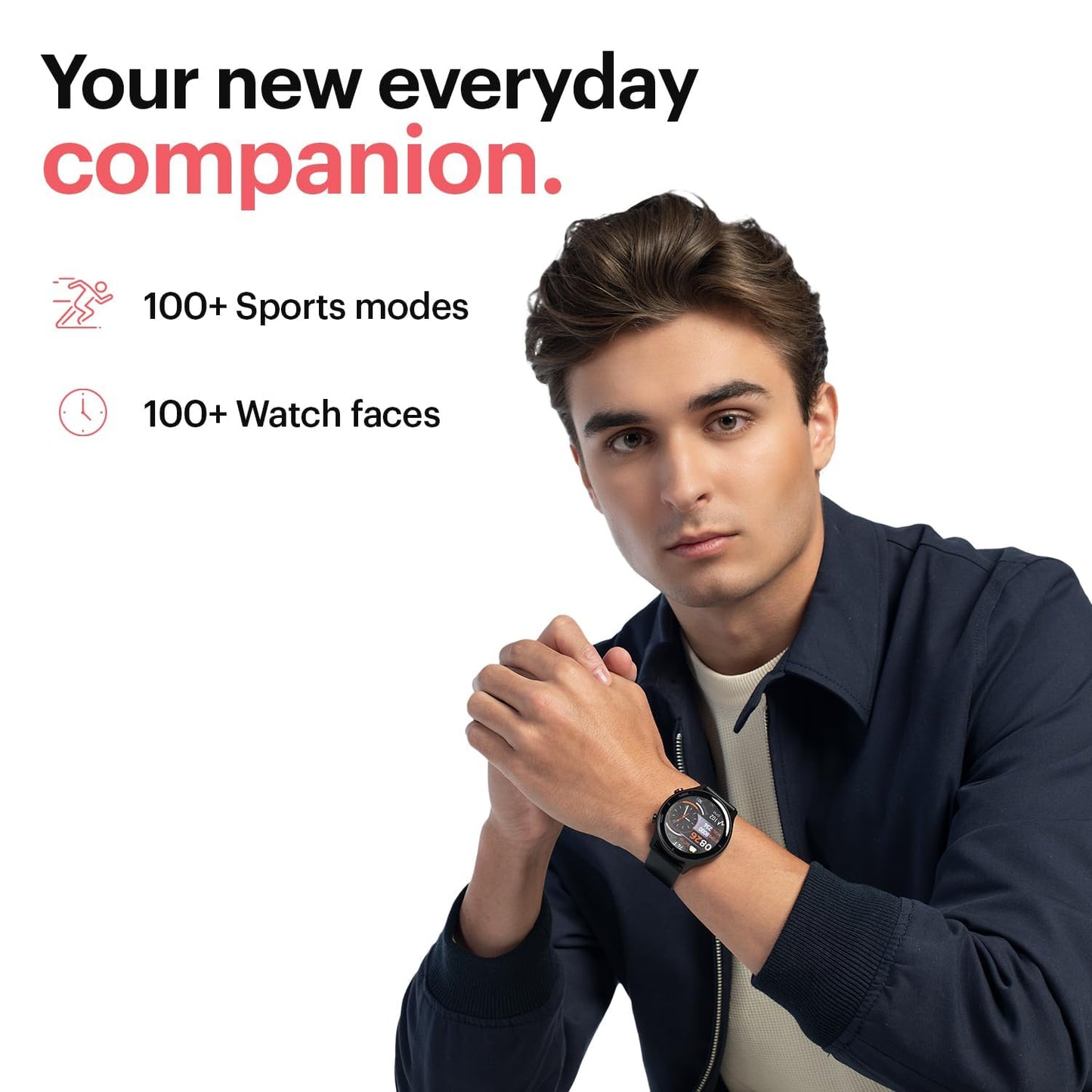 Noise Twist Round dial Smart Watch with Bluetooth Calling, 1.38" TFT Display, up-to 7 Days Battery, 100+ Watch Faces, IP68, Heart Rate Monitor, Sleep Tracking (Mocha Brown)