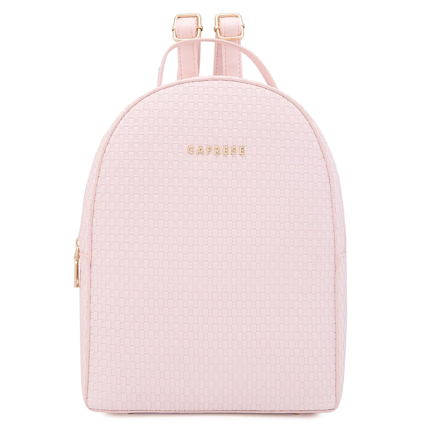 Caprese Riva Casual Backpack, Medium | Fashion Backpack for Women with Adjustable Shoulder Strap & Secure Zip Closure | for Everyday Outings and Travel | Ideal for Students, Professionals (Pink)