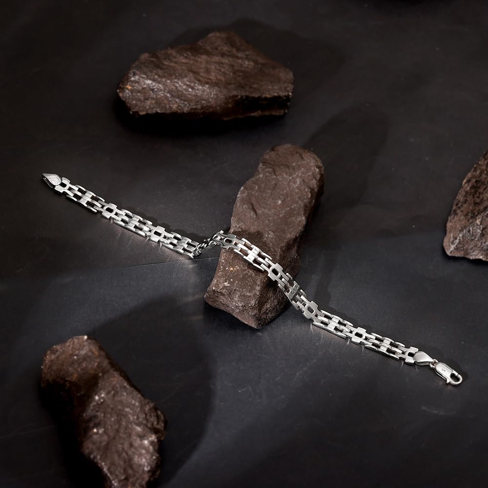 GIVA 925 Silver Kingpin Bracelet For Him, Adjustable | Gifts for Men and Boys| With Certificate of Authenticity and 925 Stamp | 6 Months Warranty