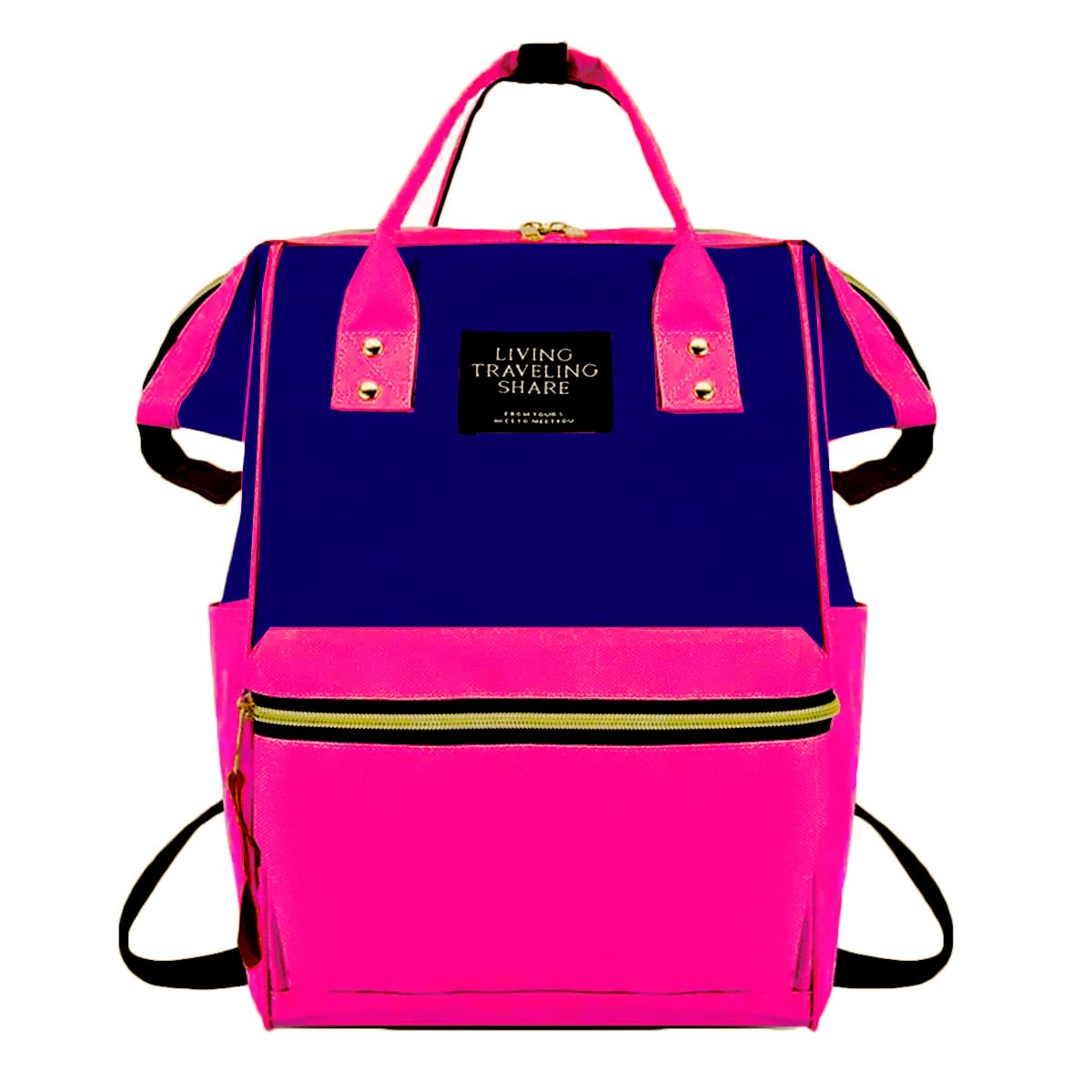 TYPIFY Women Fashion Casual Bag Nylon Shoulder Bag Oxford Clip Handbag Nylon Zipper (Pink)