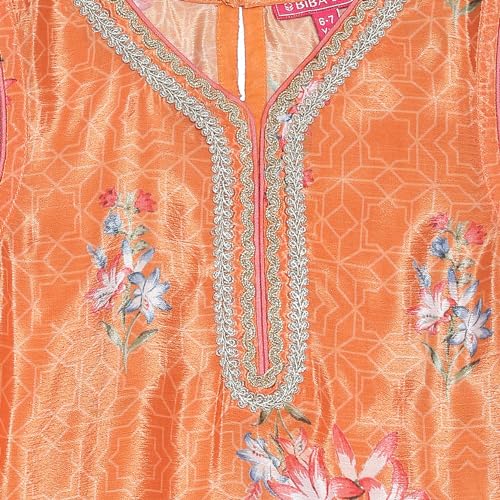 BIBA GIRL PRINTED STRAIGHT KID(KW5445_ORANGE_19)