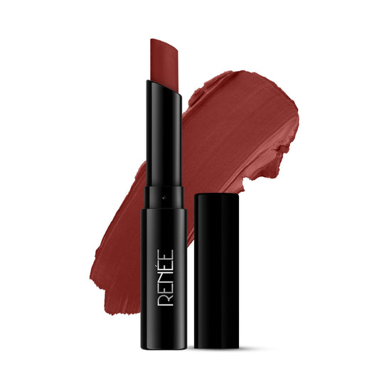 RENEE Very Matte Lipstick - Toffee Touch, Intense Color Pay Off, Full Coverage, Long Lasting & Weightless, Easy Glide Formula With Velvety Finish, Suitable for All Occasion, Ideal For Gifting