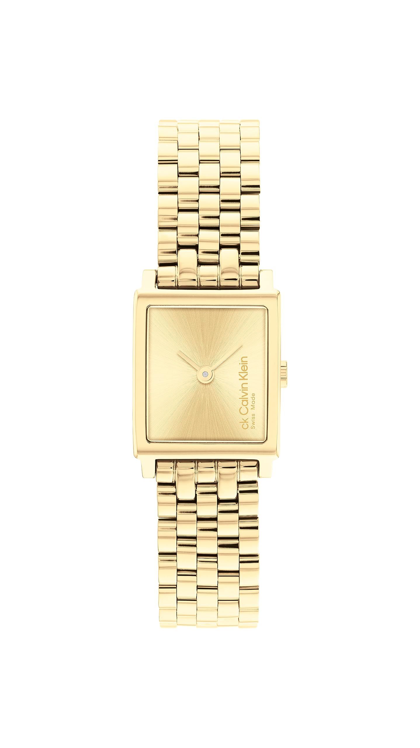 Calvin Klein Swiss Elongated Analog Yellow Dial Women's Watch-25000003