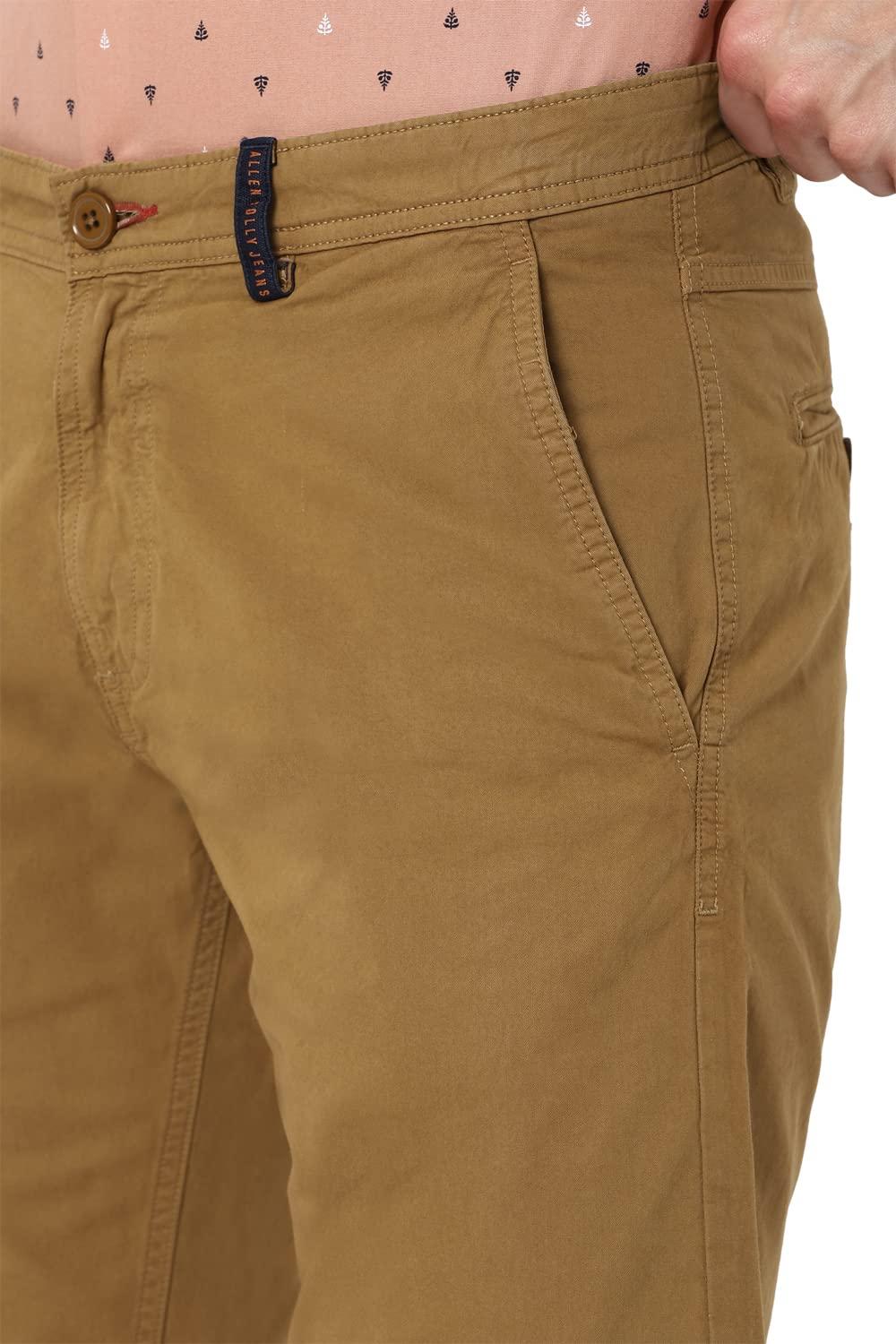 Allen Solly Men's Casual Shorts (ALSRVTLFT47809_Dark Khaki_Small)