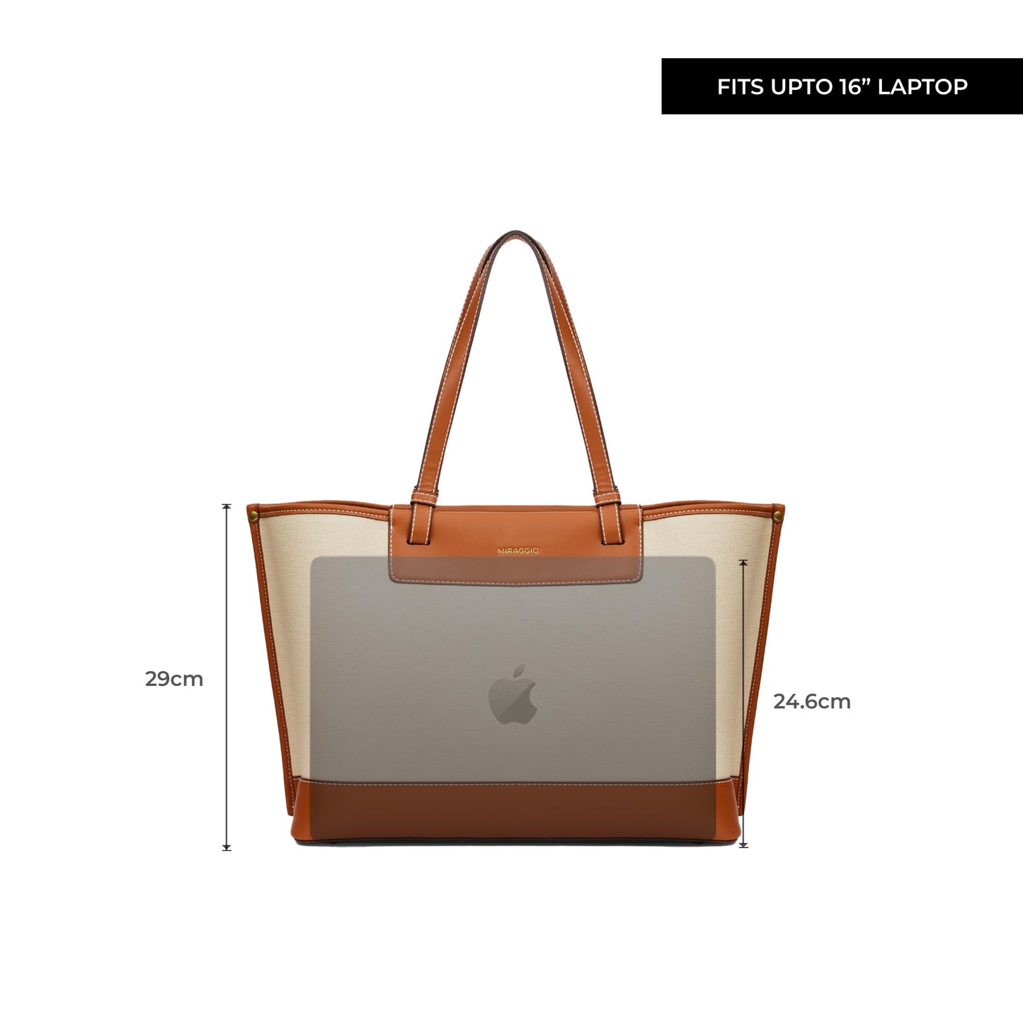 Miraggio Miranda Tote Bag For Women - Ivory