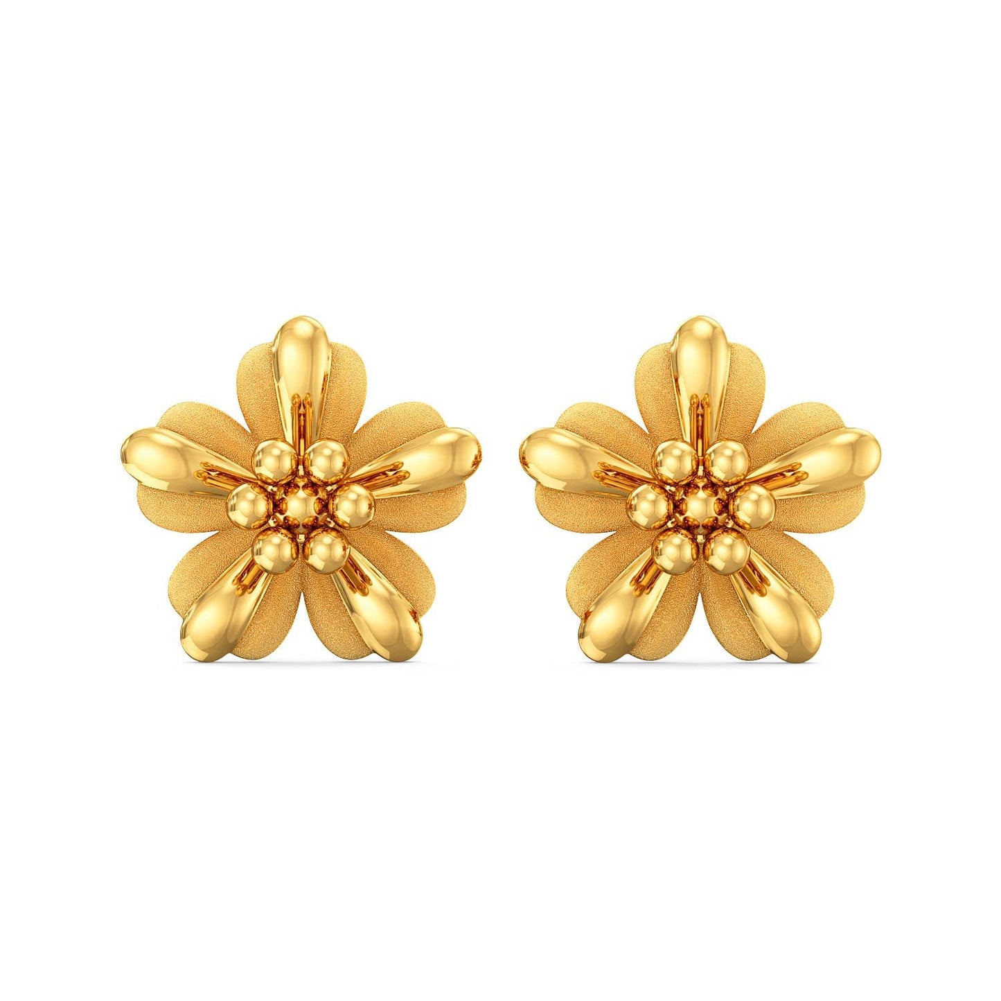 Joyalukkas 22Kt (916) Yellow Gold Stud Earrings For Women's (Bn11200663)