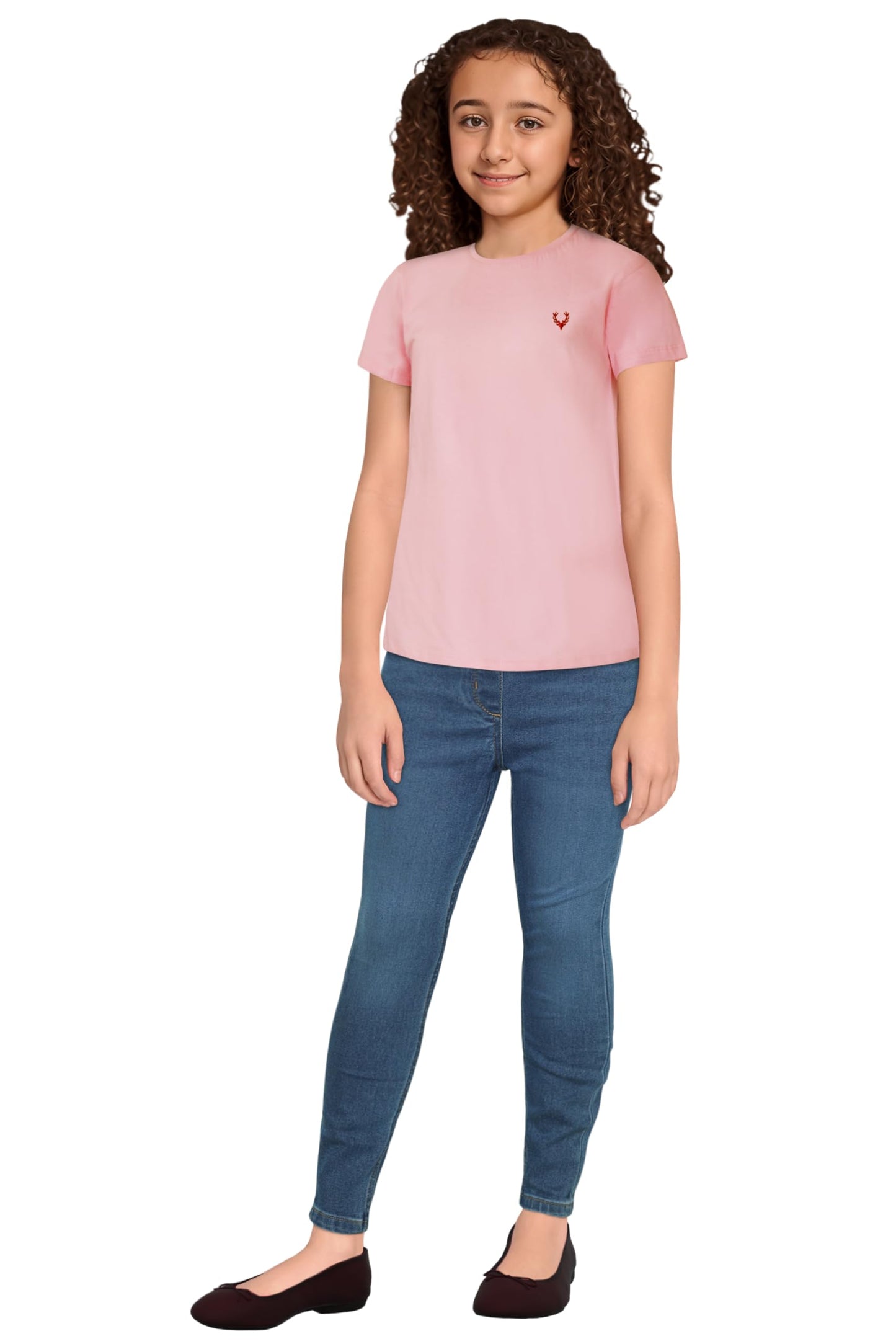 Allen Solly Junior Girl's T-Shirt (Pack of 2) (AGTSERGF218072_Yellow_16)