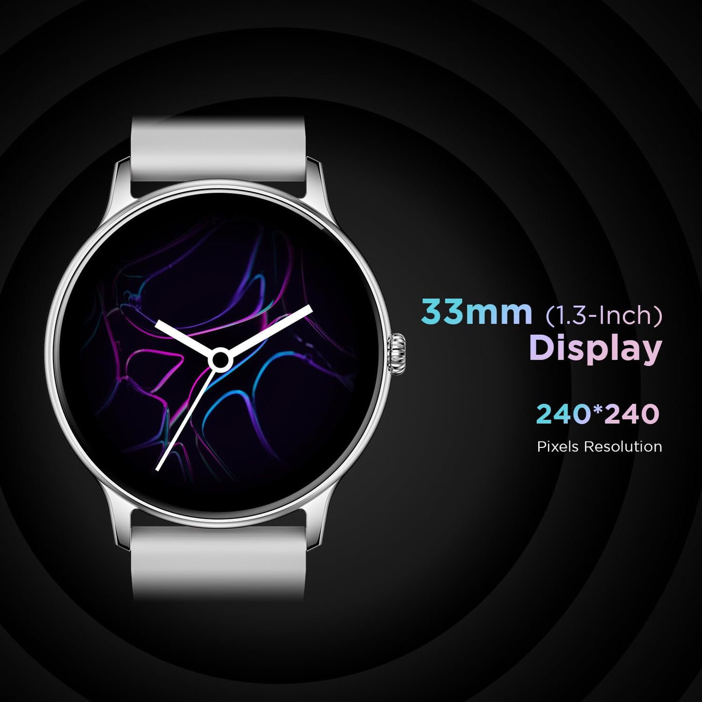 Fire-Boltt Phoenix Smart Watch 1.38” HD Display, Bluetooth Calling, AI Voice Assistant, 120 Sports Modes, IP67 Waterproof, SpO2 Monitor, Smart Watch for Man & Woman- Grey