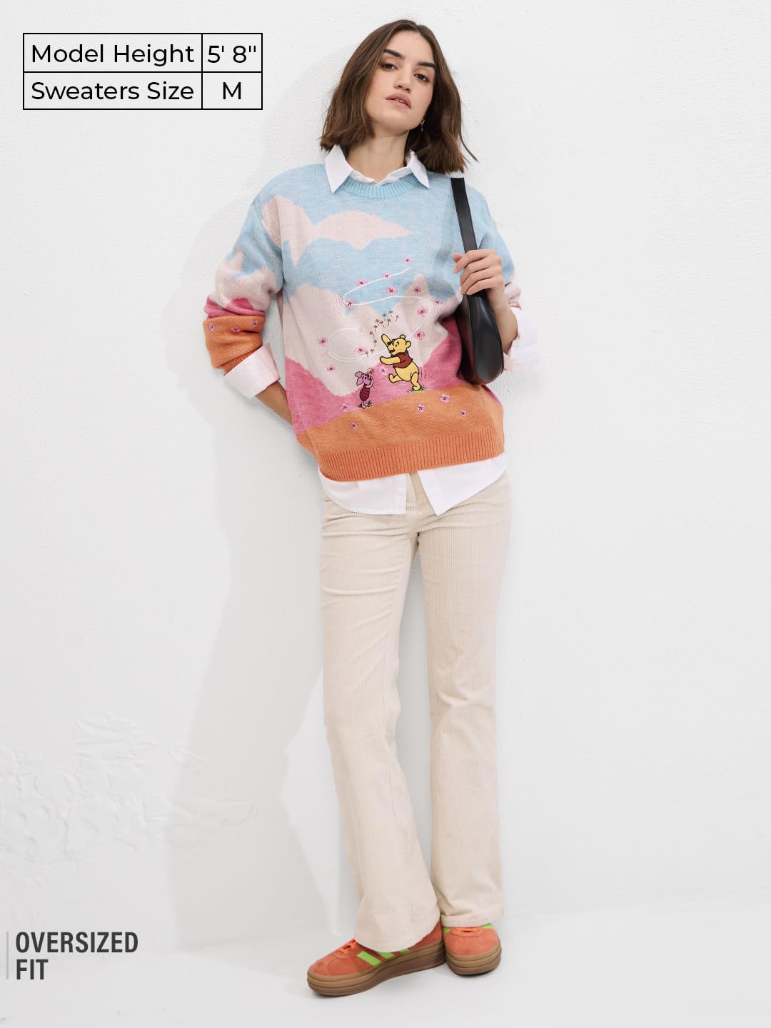 The Souled Store Winnie The Pooh : Scenic Women Oversized Sweater