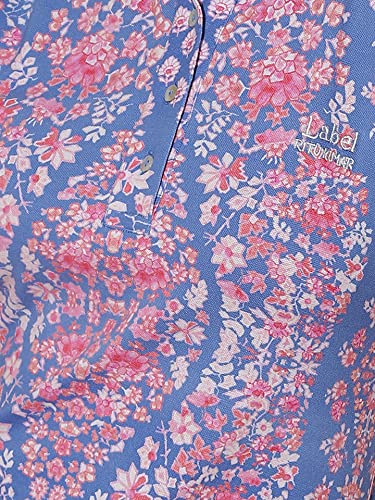 Label RITU KUMAR Blue Printed T-Shirt Dress