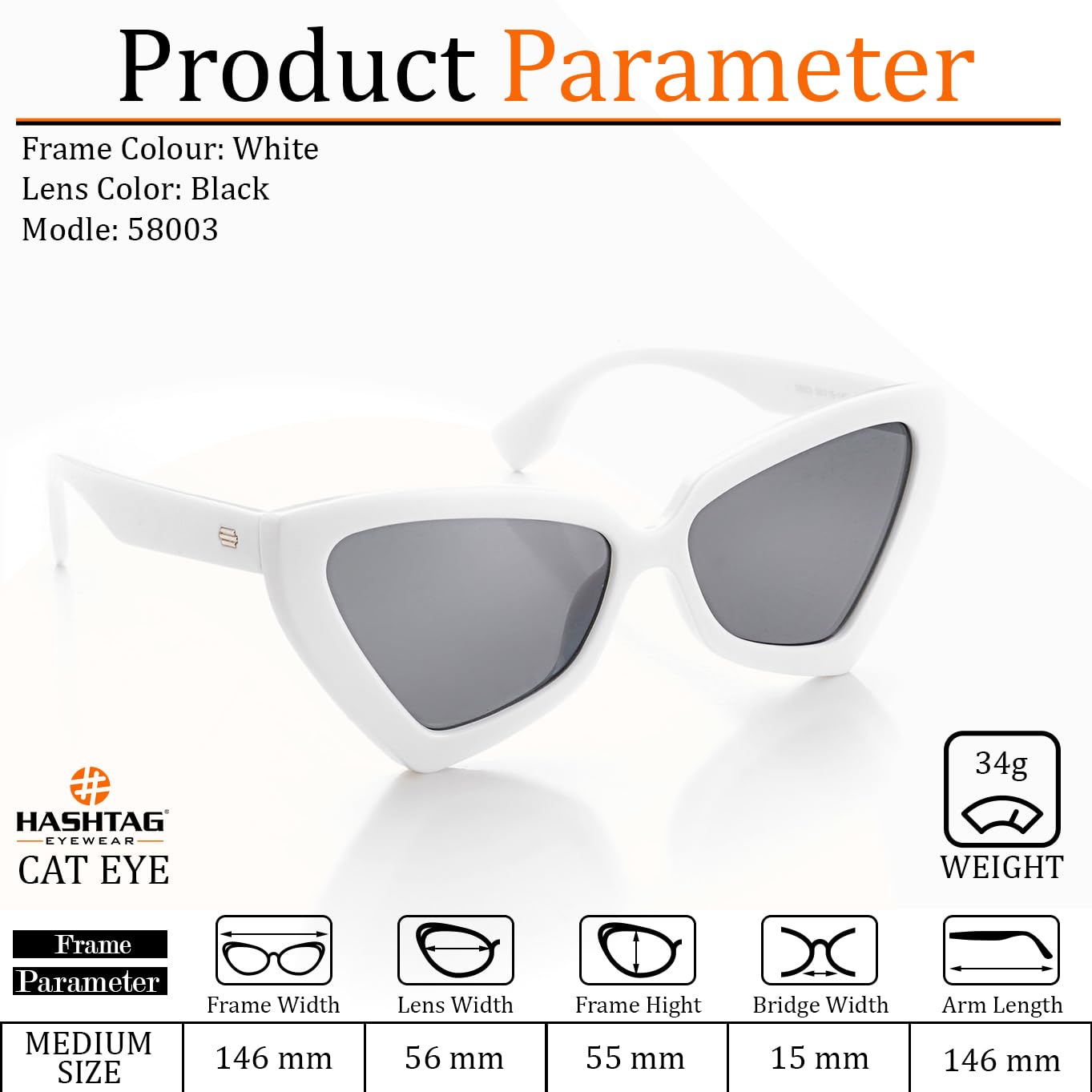 Vibe lens Retro Stylish Cat Eye Sunglasses for Women Stylish | Black Polycarbonate Frame | UV400 Protection | Trendy Cateye Goggles for Woman | Shades for Adult