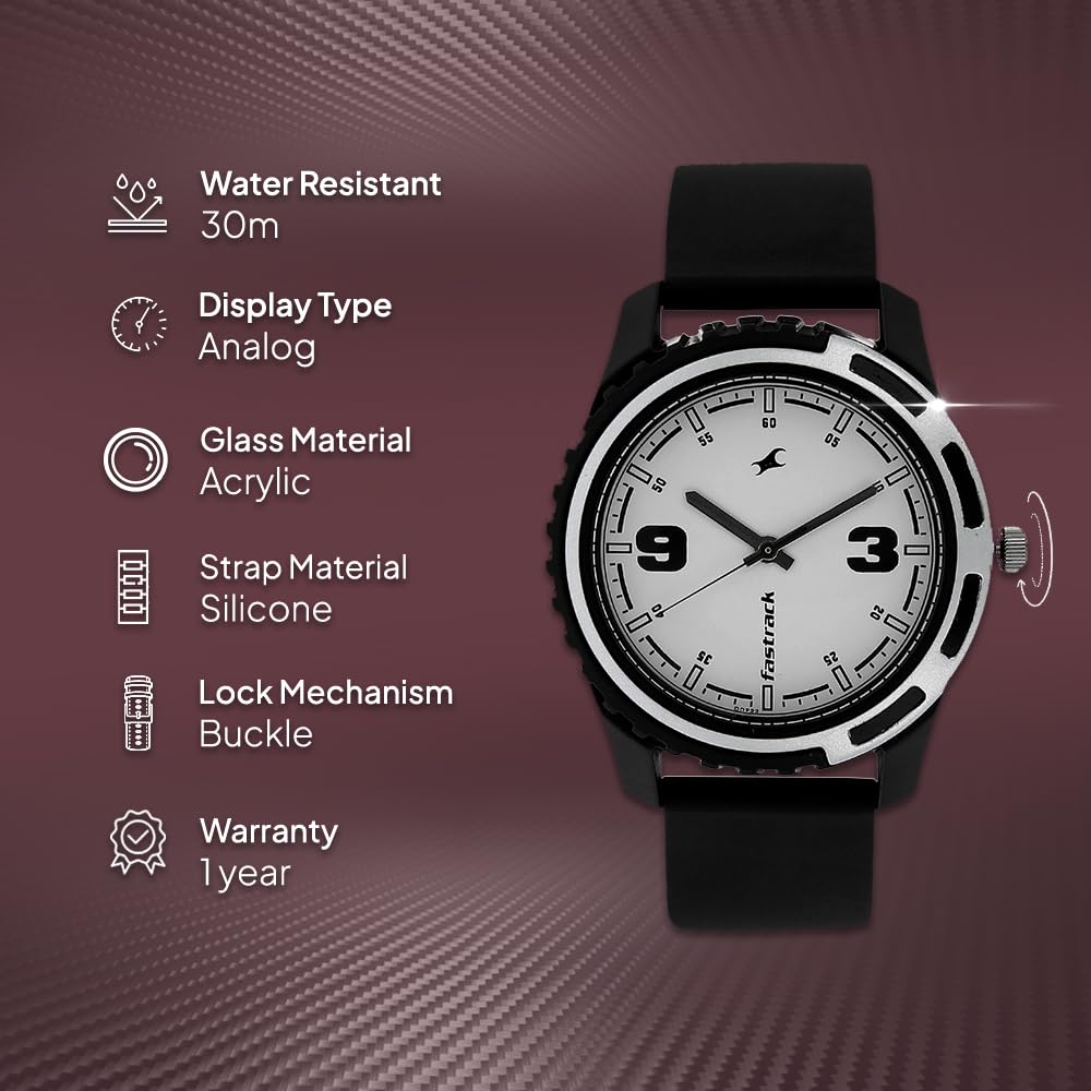 Fastrack Casual Analog White Dial Men's Watch NM3114PP01/NN3114PP01