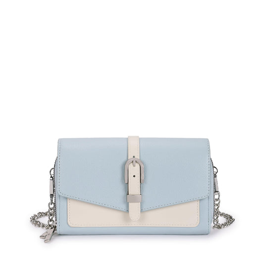 Fastrack Color-Blocked Sling Bag for Women | Faux Leather Crossbody with Zippered Compartment, Chain Strap and Lightweight Build | Compact Everyday Bag for Travel, College and Casual Outfits