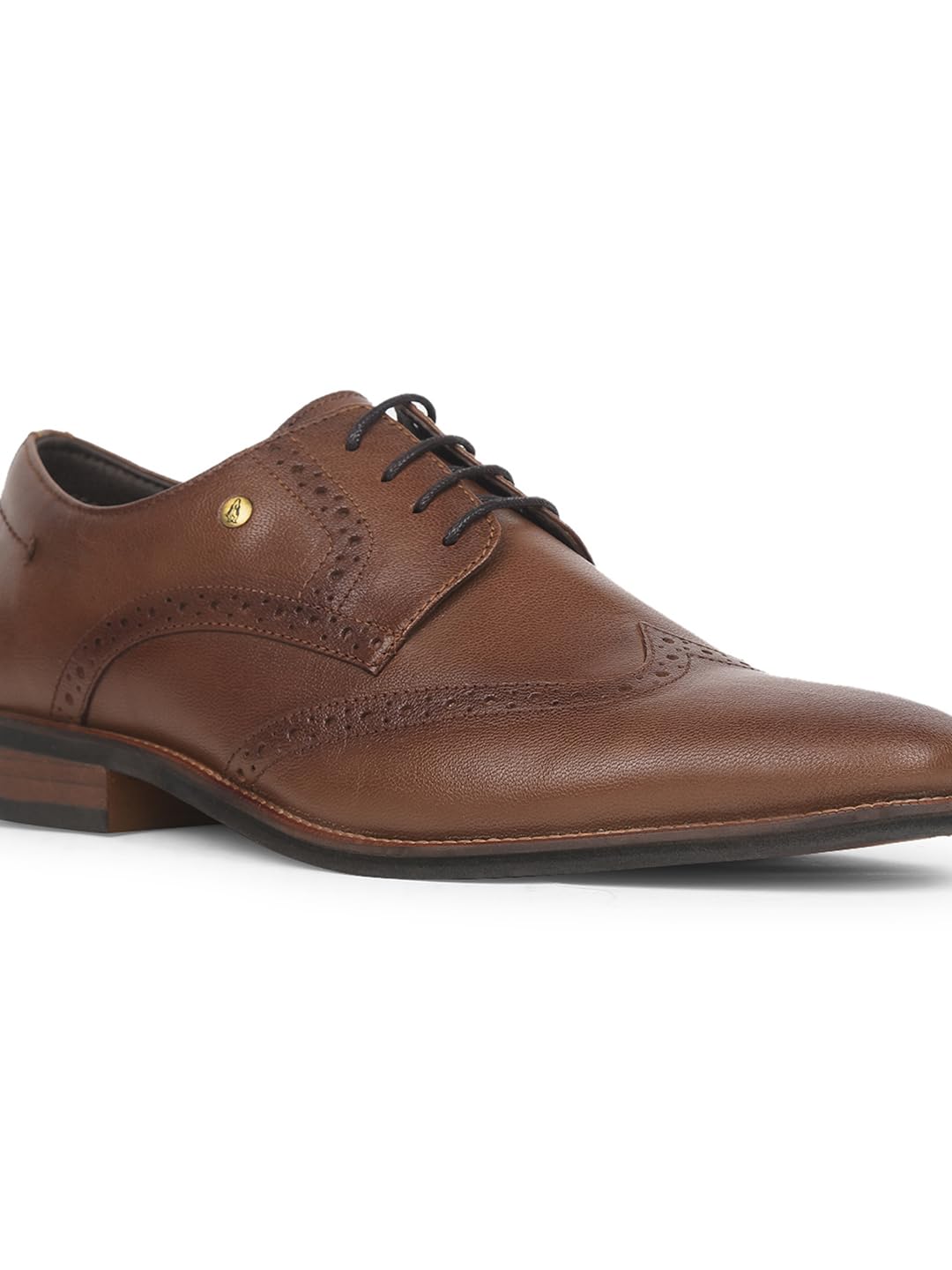 Hush Puppies Men’s Derby Shoes | Premium Leather Formal Footwear | Cushioned Comfort Insole Tan