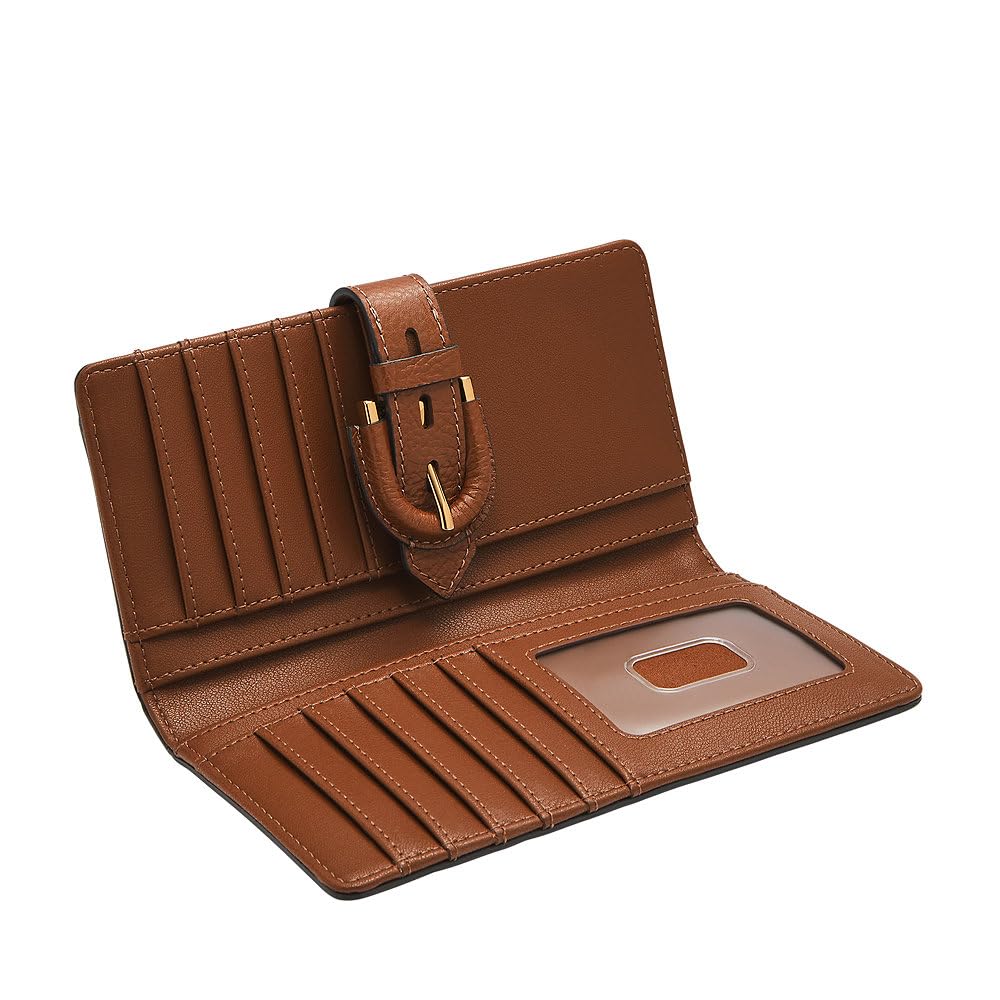 Fossil Women Leather Harwell Brown Wallet Sl10032200