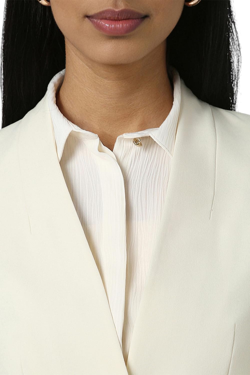 Van Heusen Women's Blazer (VWBZCRGF445027_Cream