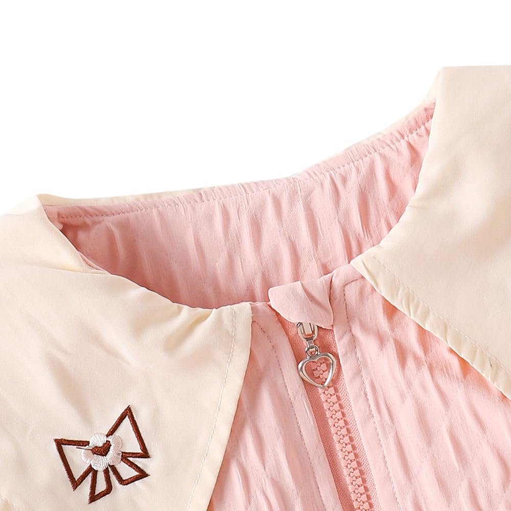 Hopscotch Girls Polyester Waist Length Jackets in Pink Color For Ages 2-3 Years