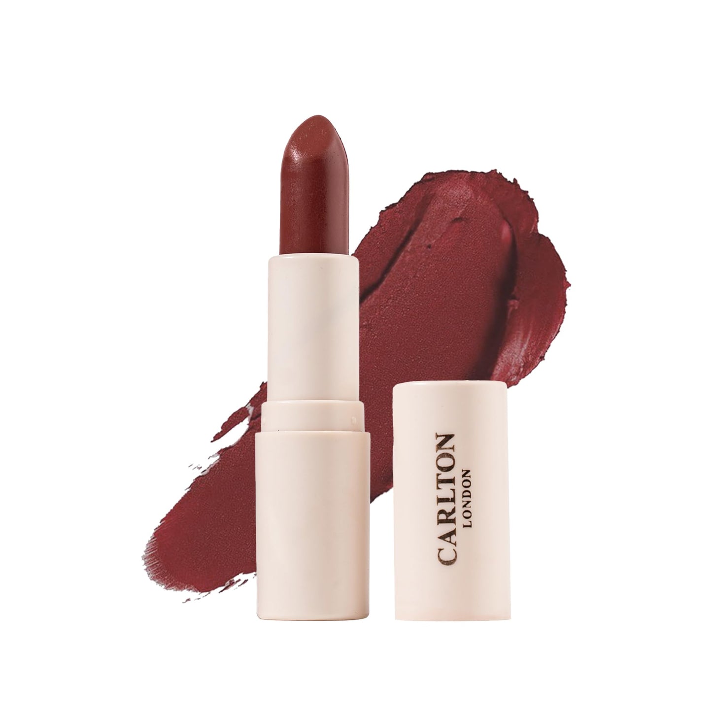 Carlton London Creamy Matte Stardust Bullet Long Stay Lipstick |Enriched with Vitamin E, Castor oil | Intense Colour, Moisturised Lips, Smooth & Light |Upto 8 hrs- 4Gm. (chai latte)