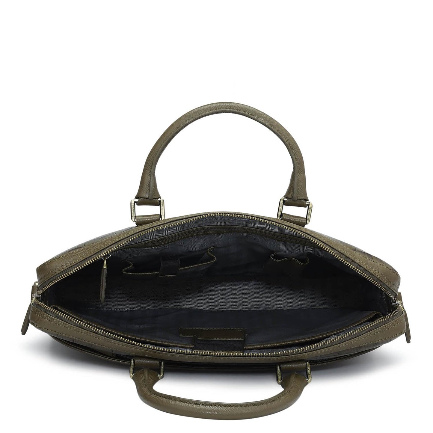 Da Milano Leather Laptop Bag for Men & for Women - Fits Upto 14" Laptop - Green