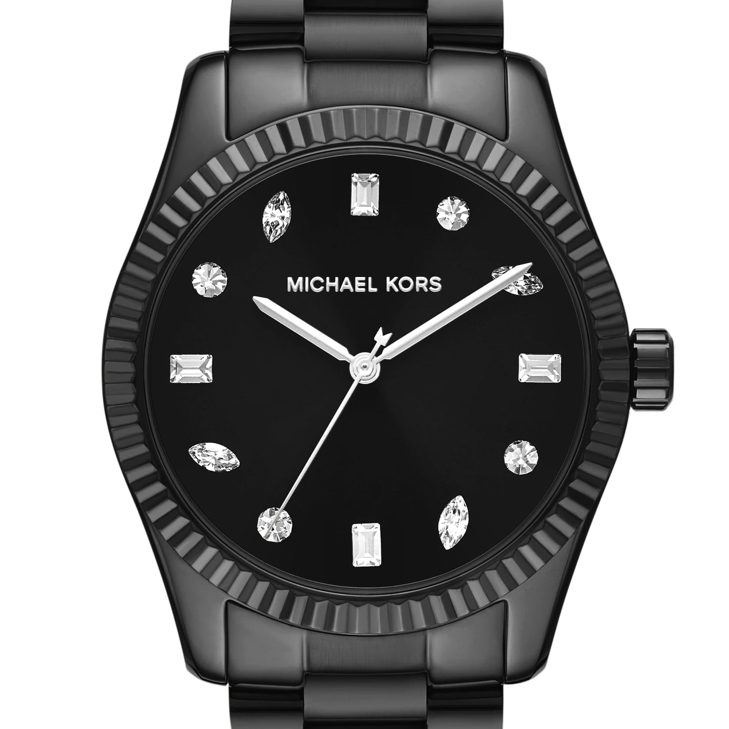 Michael Kors Stainless Steel Analog Black Dial Women Watch-Mk7442, Black Band