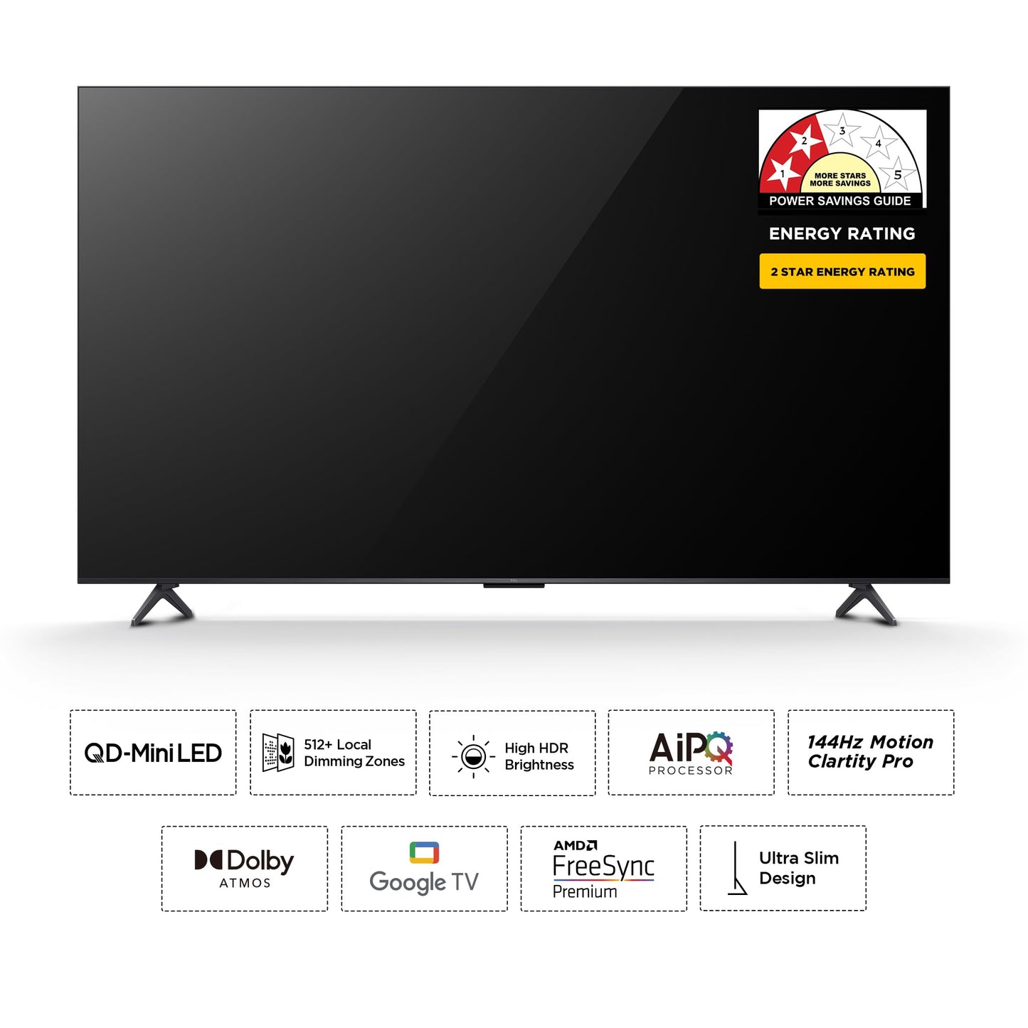 TCL 164 cm (65 inches) 4K UHD Smart QD-Mini LED Google TV 65Q6C