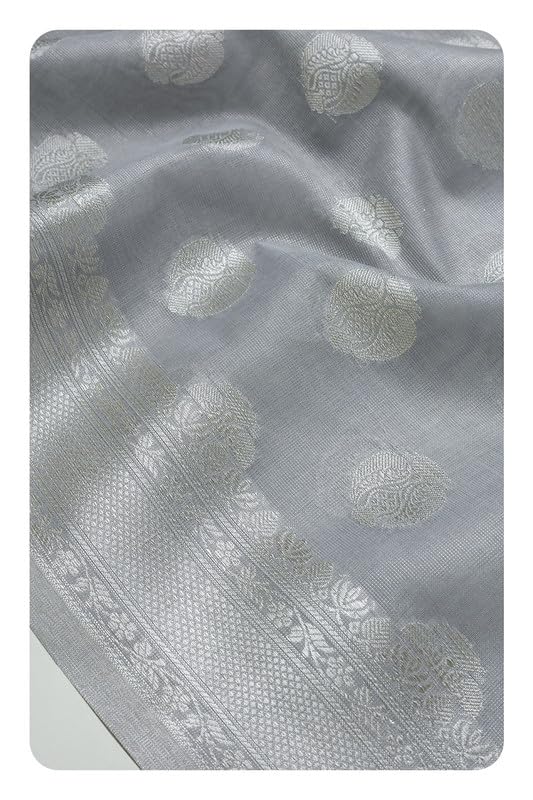Soch Womens Grey Polyester Zari Woven Dupatta