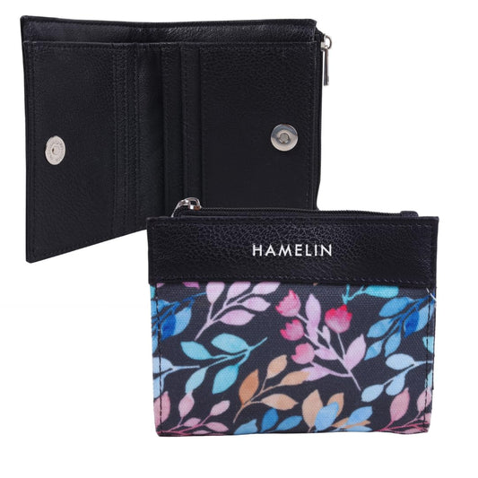 HAMELIN Women’s Wallet | Slim Card Holder Wallet for Women Stylish | Small Compact Ladies Purse with Card Holder | Ladies Mini Purse for Women | Ideal Gift for Woman| Pastal Vines