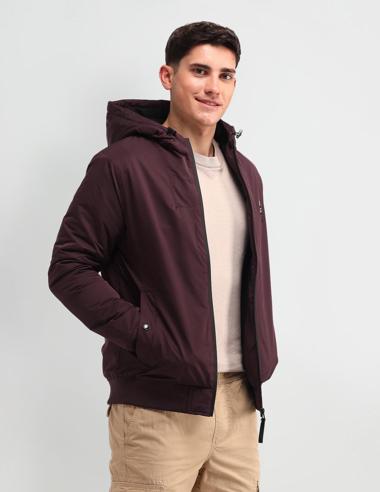 U.S. Polo Assn. Denim Co. Men's A-Line Coat (UDJCK1405_Maroon