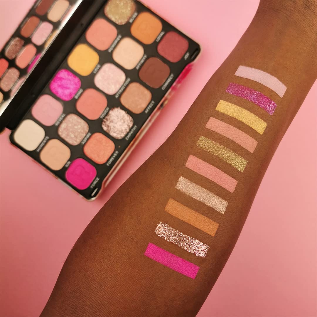 MAKEUP REVOLUTION LONDON Eyeshadow Palette, Highly Pigmented Includes 18 Shades, Long Wearing And Easily Blendable Eye With Shimmary & Matte Finish Forever Flawless (Affinity), Multicolour, Free Size