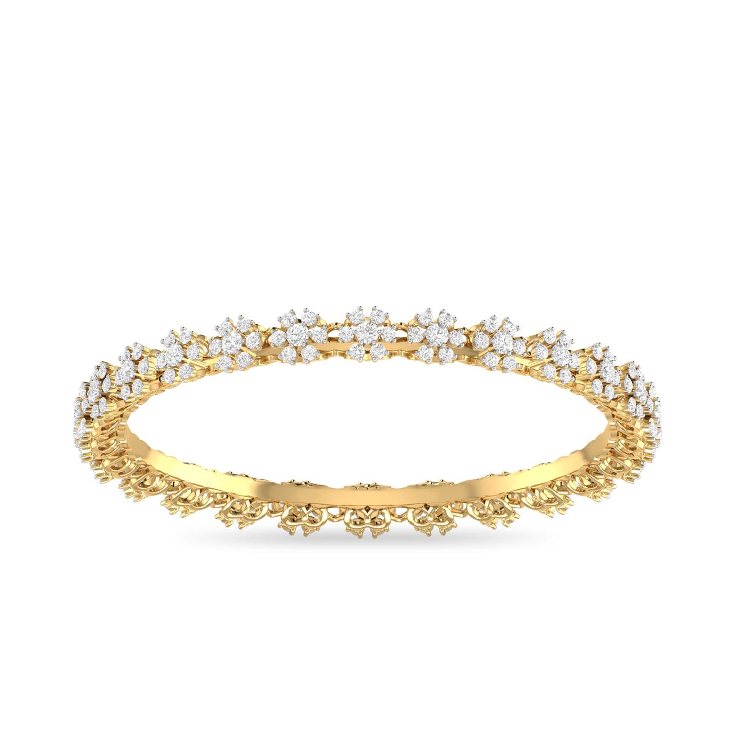 PC Jeweller 14k (585) Yellow Gold and Solitaire Bangle for Women