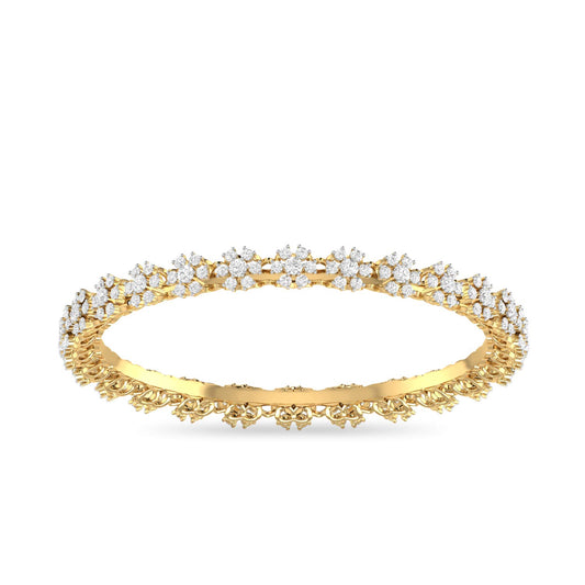 PC Jeweller 14k (585) Yellow Gold and Solitaire Bangle for Women