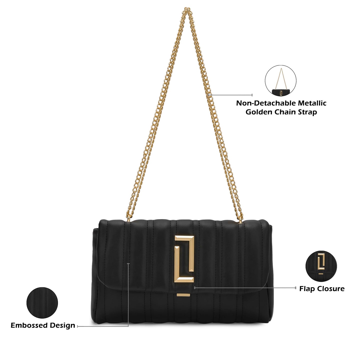 Lavie Luxe Women's Mallow Small Solid Cross Body Sling Bag | Ladies Purse Handbag | Ladies Gift