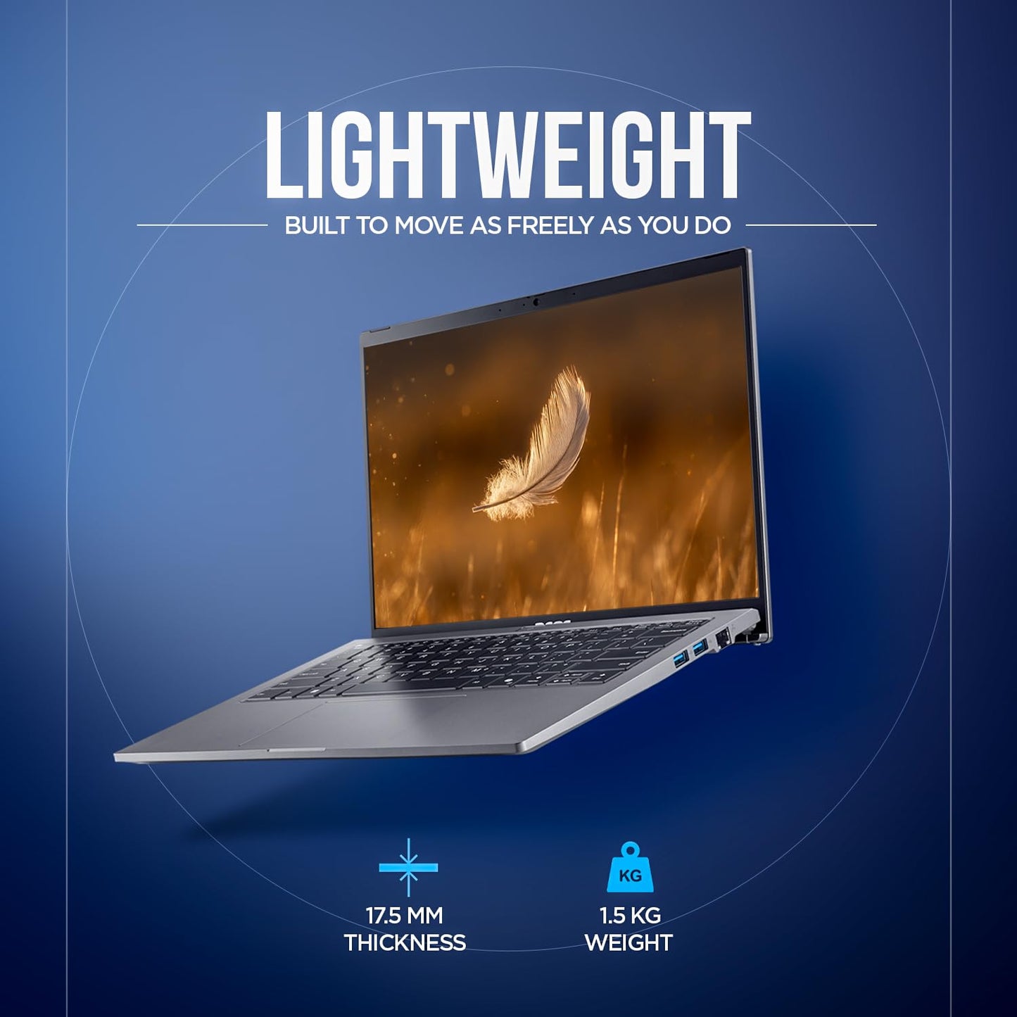 acer AspireGo14,Intel Core Ultra5 125H(14thgen) AI Processor,16 GB/512 GB, WUXGA IPS, 14.0"/35.56 cm, Win 11 Home, MS Office, Steel Gray, 1.5 kg, AG14-71M,Privacy Shutter,Backlit KB, Premium Laptop