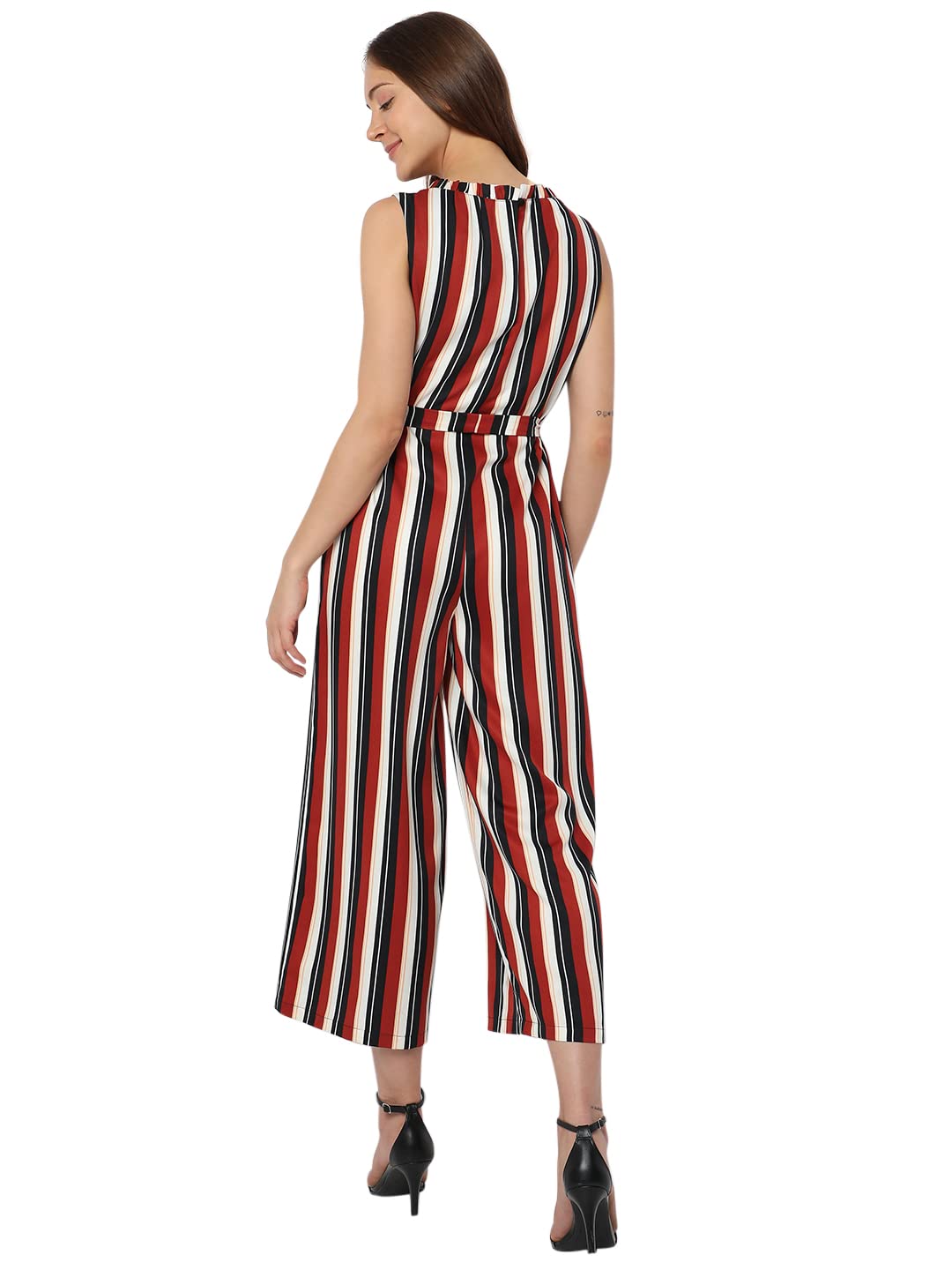 Vero Moda Women's Polyester Modern Ankle Length Dress (292060101-Fired Brick_Fired L)