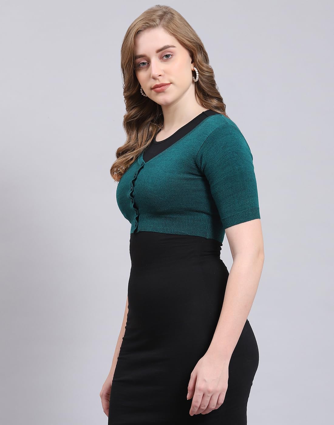 Monte Carlo Women's Wool V-Neck Sweater (1232794HS-451_Plum_XL)